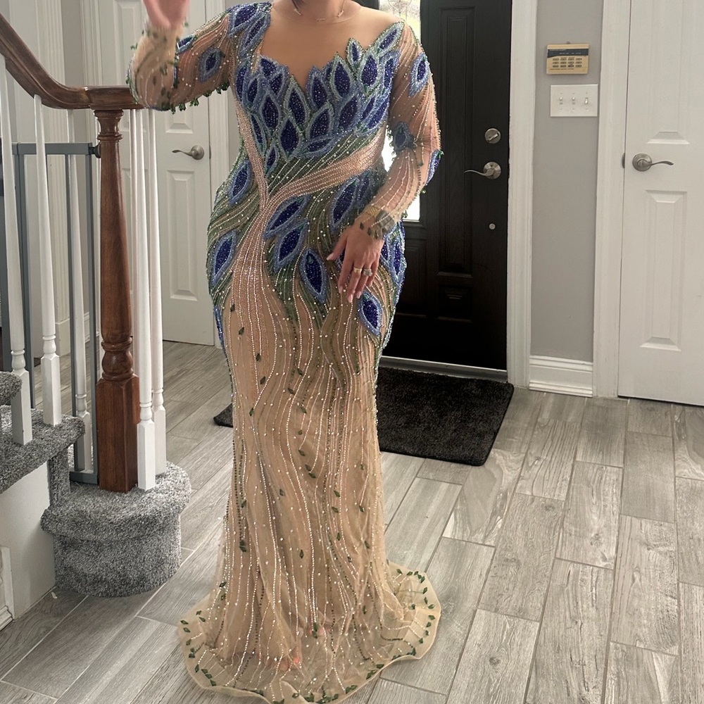 Mimoza Kadriaj - Peacock Evening Gown